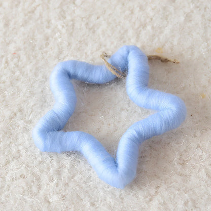 19cm wool felt snowflake and 13cm star Christmas tree decorations with laser-cut details