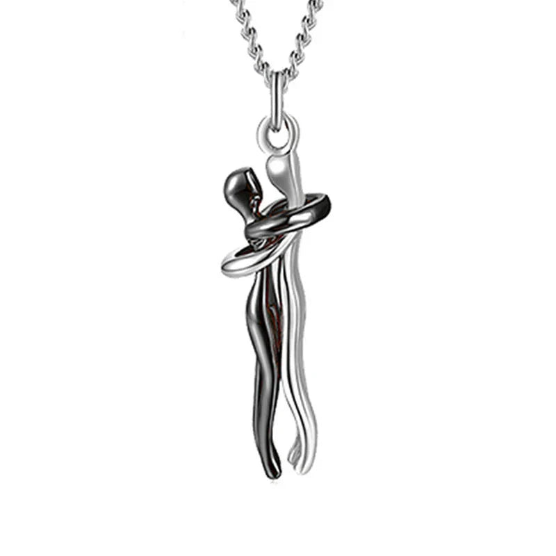Stylish unisex love necklace with brass pendant in various color options, including rose gold, white black, black gold, and more.