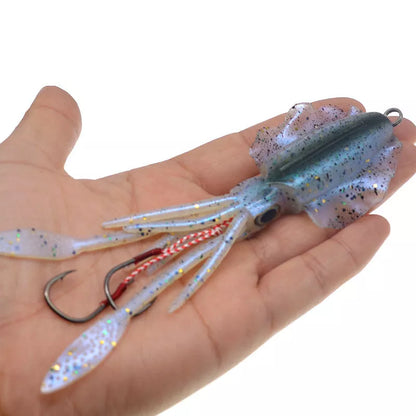 Leaded luminous imitation squid bait with realistic design for effective fishing