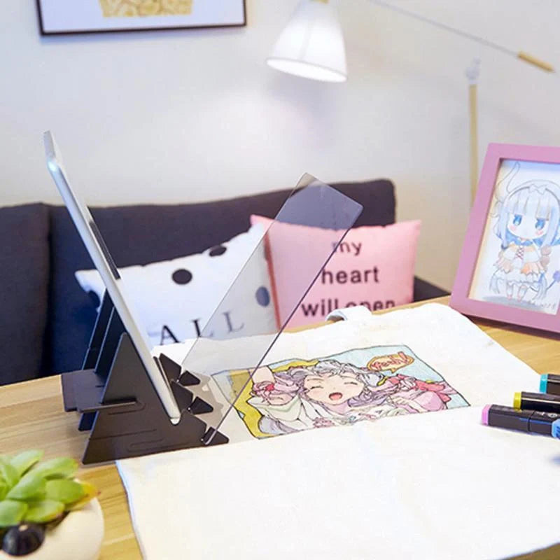 ABS Material Painting Tracing Board for artists, black color, 22.5 x 15.6cm