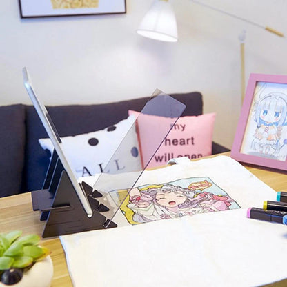 ABS Material Painting Tracing Board for artists, black color, 22.5 x 15.6cm