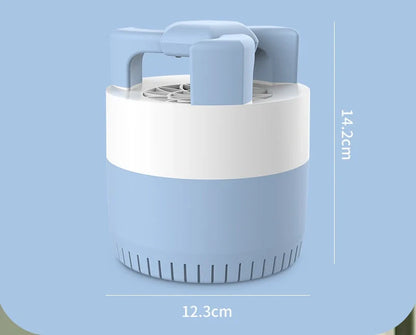 Mini USB Mosquito Killer Lamp in cherry blossom pink, sky blue, and light grass green