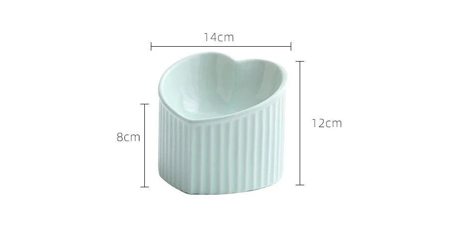 Elevated Ceramic Pet Bowl with Angled Design for Comfortable and Hygienic Feeding