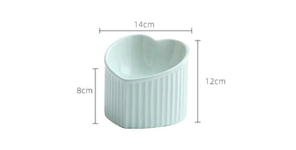 Elevated Ceramic Pet Bowl with Angled Design for Comfortable and Hygienic Feeding