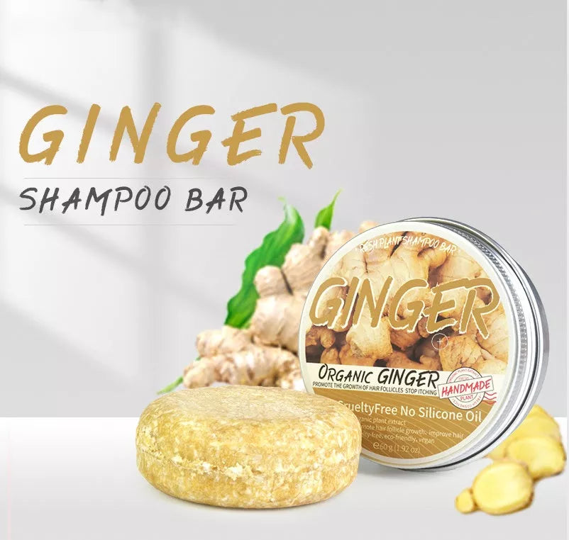 60g Ginger Shampoo Soap for anti-dandruff and refreshing scalp care