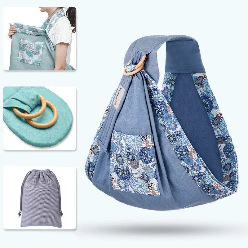 Adjustable baby wrap carrier in various colors for comfortable infant carrying