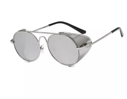 Steampunk sunglasses with metal frame and UV400 protection in various colors