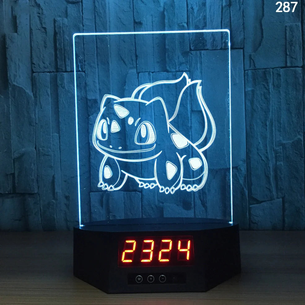 Blue dolphin-shaped table lamp with glowing 3D design and remote control on wooden surface