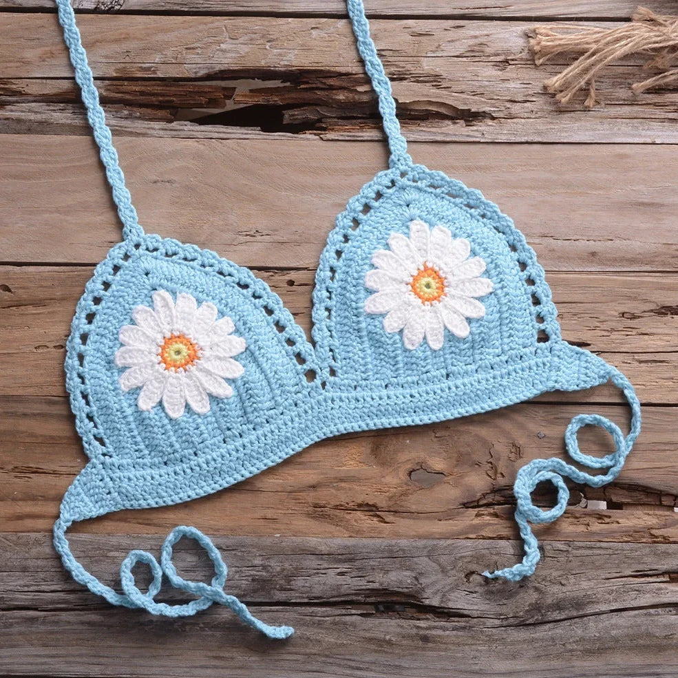 Two-piece bikini set in cotton-blend fabric with acrylic, showing jacket and pants in various colours like khaki and light blue