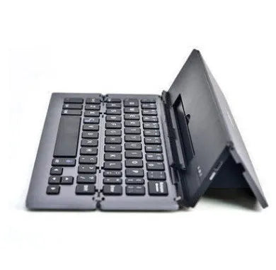 Foldable aluminium wireless Bluetooth keyboard for smartphone and tablet, 22.6cm wide, available in four colours
