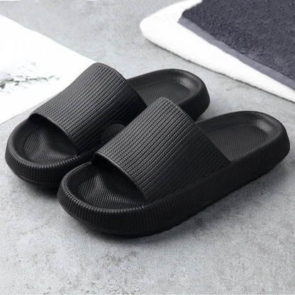 Cozy couple slip-on slippers with plush, breathable upper and durable non-slip sole for comfortable indoor relaxation