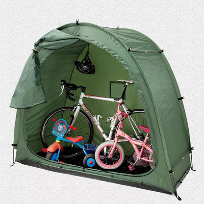 Waterproof folding canopy for two adult bicycles with ventilation window