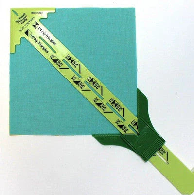 Versatile patchwork ruler with measurement markings, used for sewing, quilting, and crafting projects