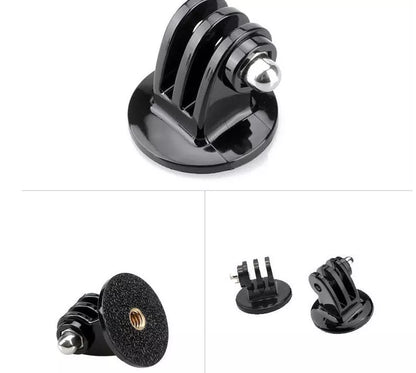 Camera accessories kit with 360-degree rotation clip and multiple mounts for versatile photography