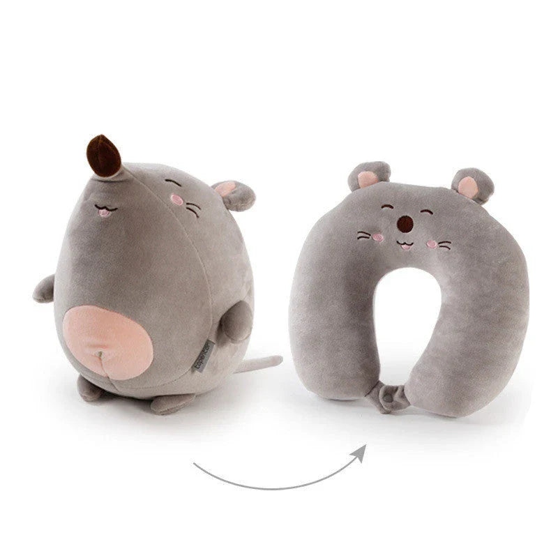 Cozy penguin-shaped neck pillow with U-shaped design for comfortable neck support and relaxation