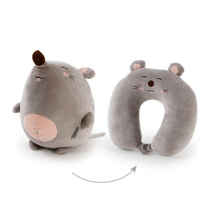 Cozy penguin-shaped neck pillow with U-shaped design for comfortable neck support and relaxation