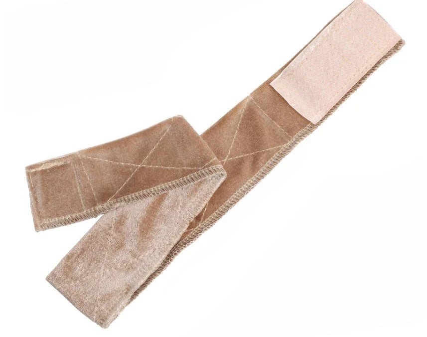 Adjustable headband with flexible velvet grip for securing wigs in place comfortably and stylishly
