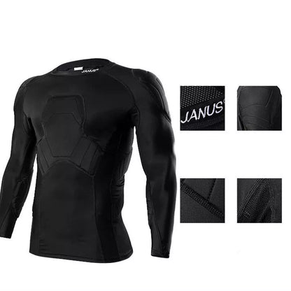 Men's long sleeve black football jersey for autumn and winter sports
