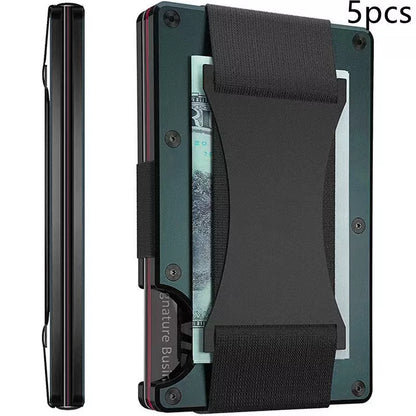 Metal carbon fiber wallet with RFID blocking technology in various colors