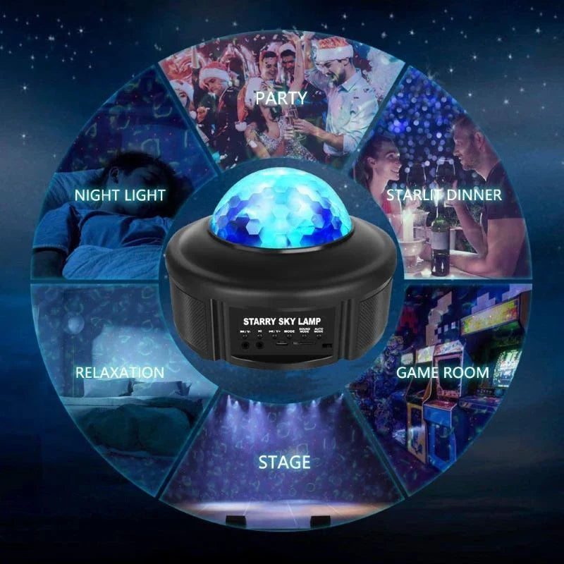 Mesmerizing Bluetooth Music Starry Sky Projector with captivating celestial light show and wireless audio streaming capabilities