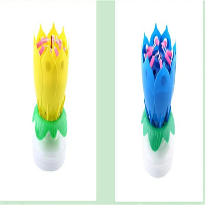 Musical Lotus Candles in various colors with a unique lotus design and music feature