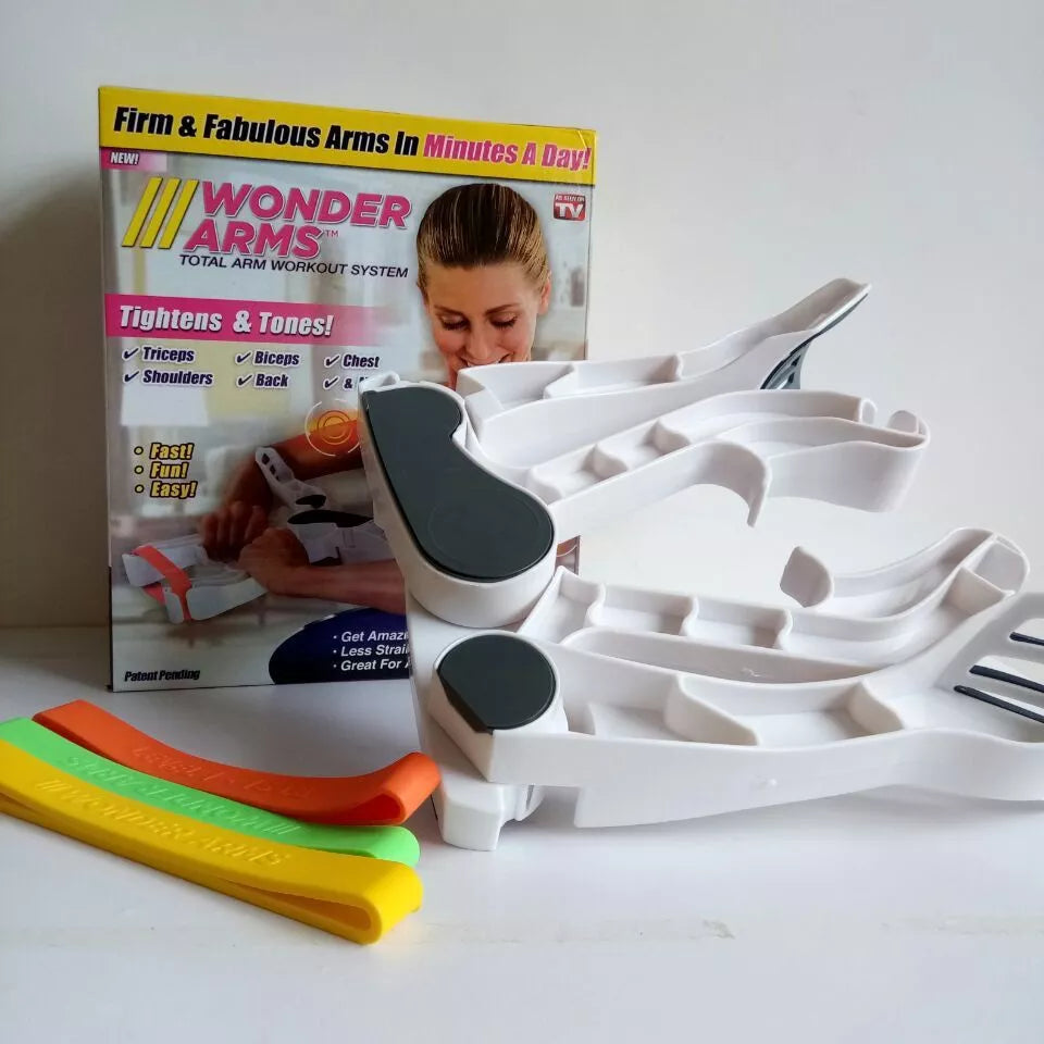 White Arms & Upper Body Workout tool with ABS and silicone construction