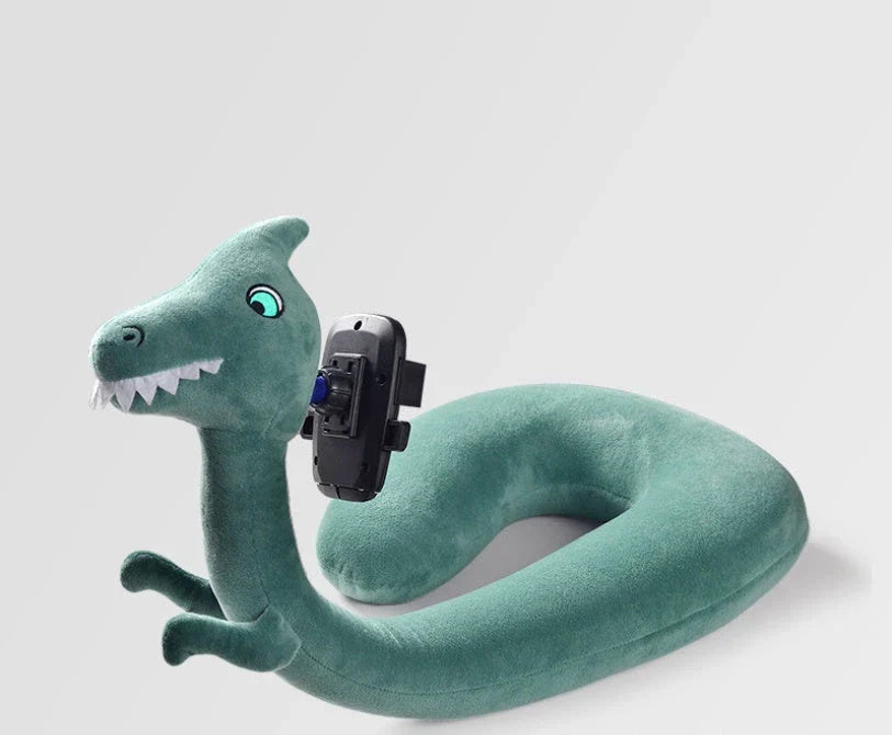 Cozy U-Shaped Pillow with Soft Velvet Covering and Honeysuckle Filling Provides Plush Comfort and Hands-Free Phone Holding