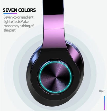 T6 wireless Bluetooth over-ear headset with microphone for calls and music