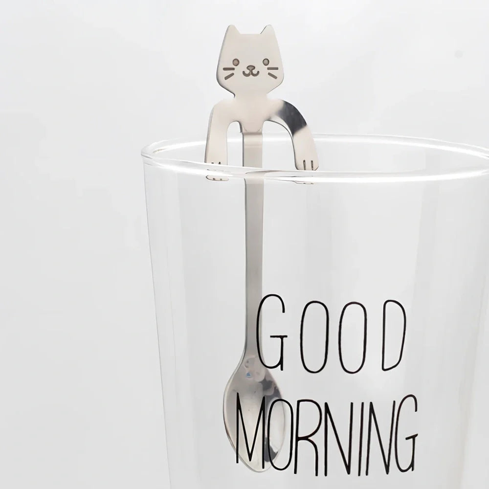 304 stainless steel coffee spoon with cartoon animal handle measuring 11.8cm length
