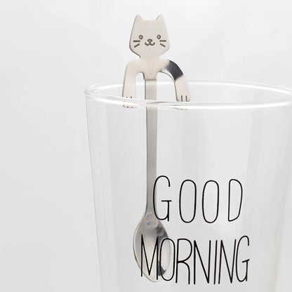 304 stainless steel coffee spoon with cartoon animal handle measuring 11.8cm length