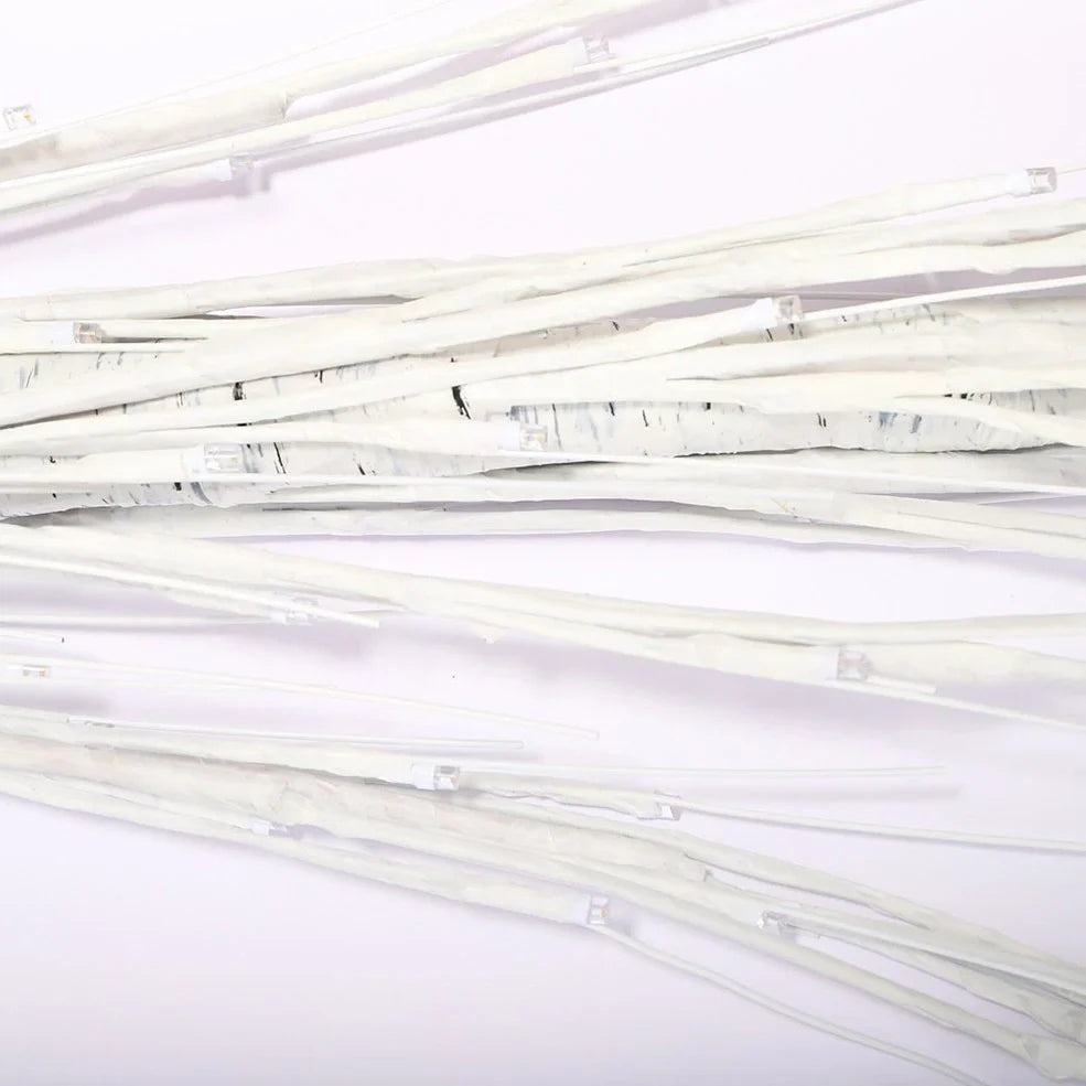 Birch tree LED decoration light with plastic housing and warm white illumination for outdoor gardens