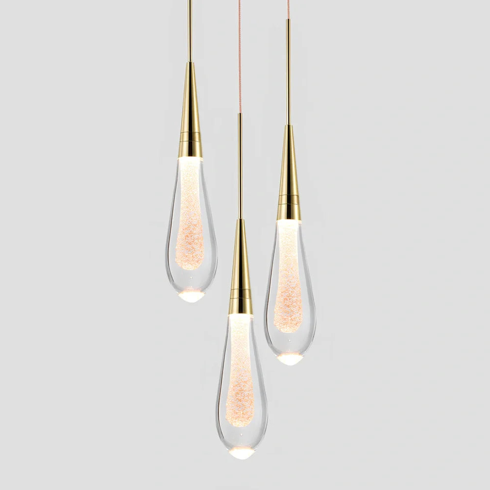 Postmodern crystal chandelier with three adjustable light heads and 27cm compact design