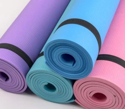 EVA Fitness Composite Yoga Mat in various colors with anti-slip surface