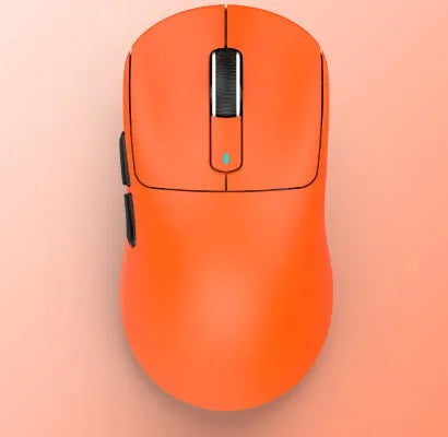 Wired wireless Bluetooth three-mode rechargeable mouse in black, white, lavender, red, or orange with antislip tape options