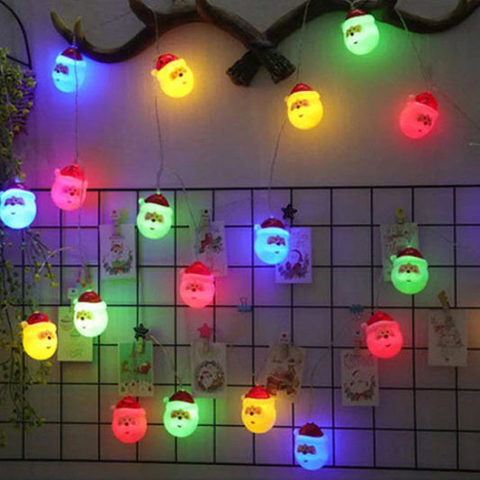 Santa Claus LED string lights for Christmas tree decoration, waterproof, 1.5m length