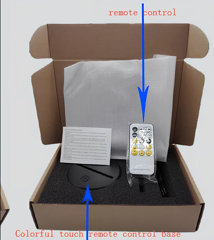 3D elephant LED table lamp with colourful illumination and touch control base measuring 87x87x42mm