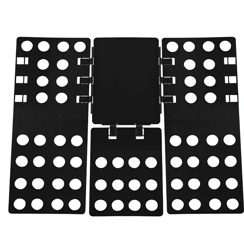 Adjustable clothes folding board showing 40x48cm and 68x57cm sizes with PP+PE construction