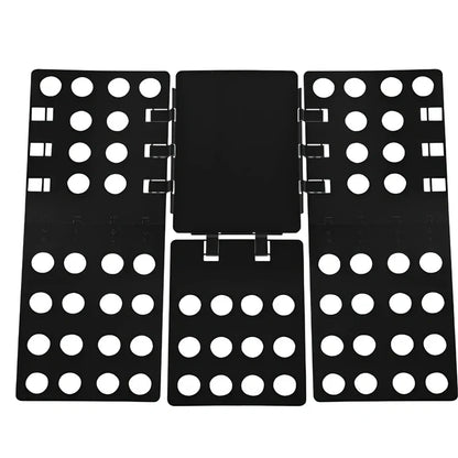 Adjustable clothes folding board showing 40x48cm and 68x57cm sizes with PP+PE construction