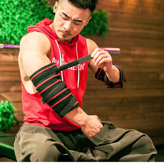 Fitness elbow squat deep hard pull bench type in black/red for heavy lifting support