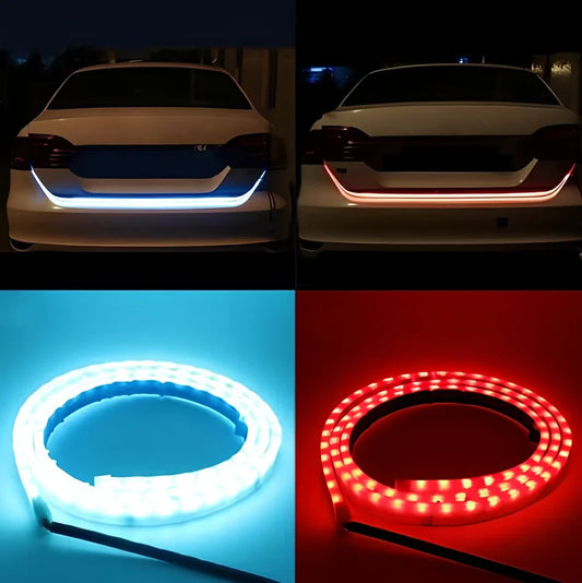 12V LED strip light for car decoration in blue and red colours, 90cm 120cm 150cm lengths