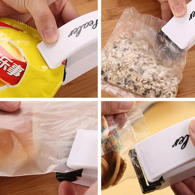 Hand Pressure Heat Sealer for food preservation, compact and lightweight