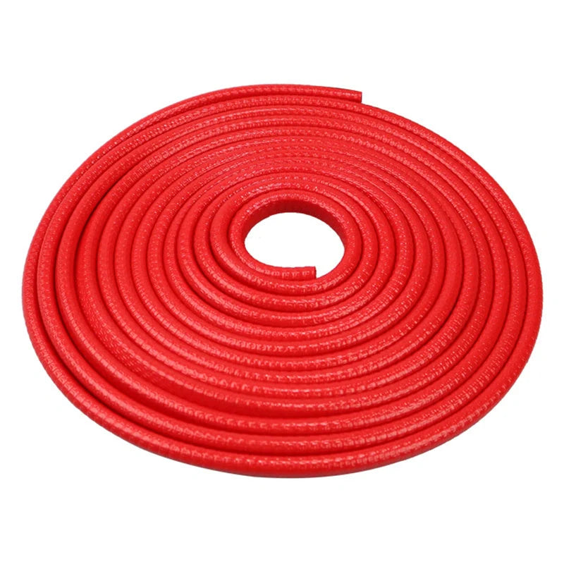 Universal car door anti-collision strip with built-in steel disc for scratch protection