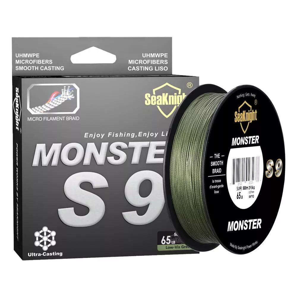 Durable lua braided fishing line with high wear resistance in various colors