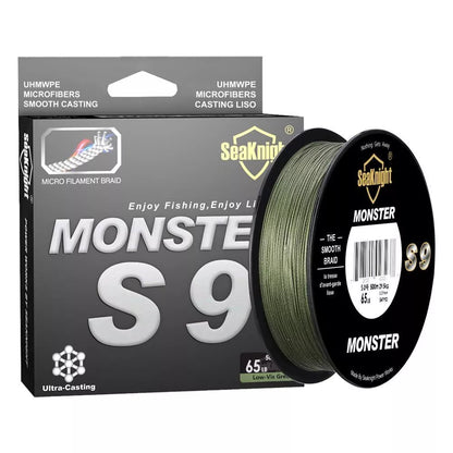 Durable lua braided fishing line with high wear resistance in various colors
