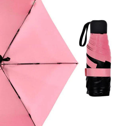 Compact and portable mini umbrella with aluminum alloy frame and polyester fabric in various vibrant colors