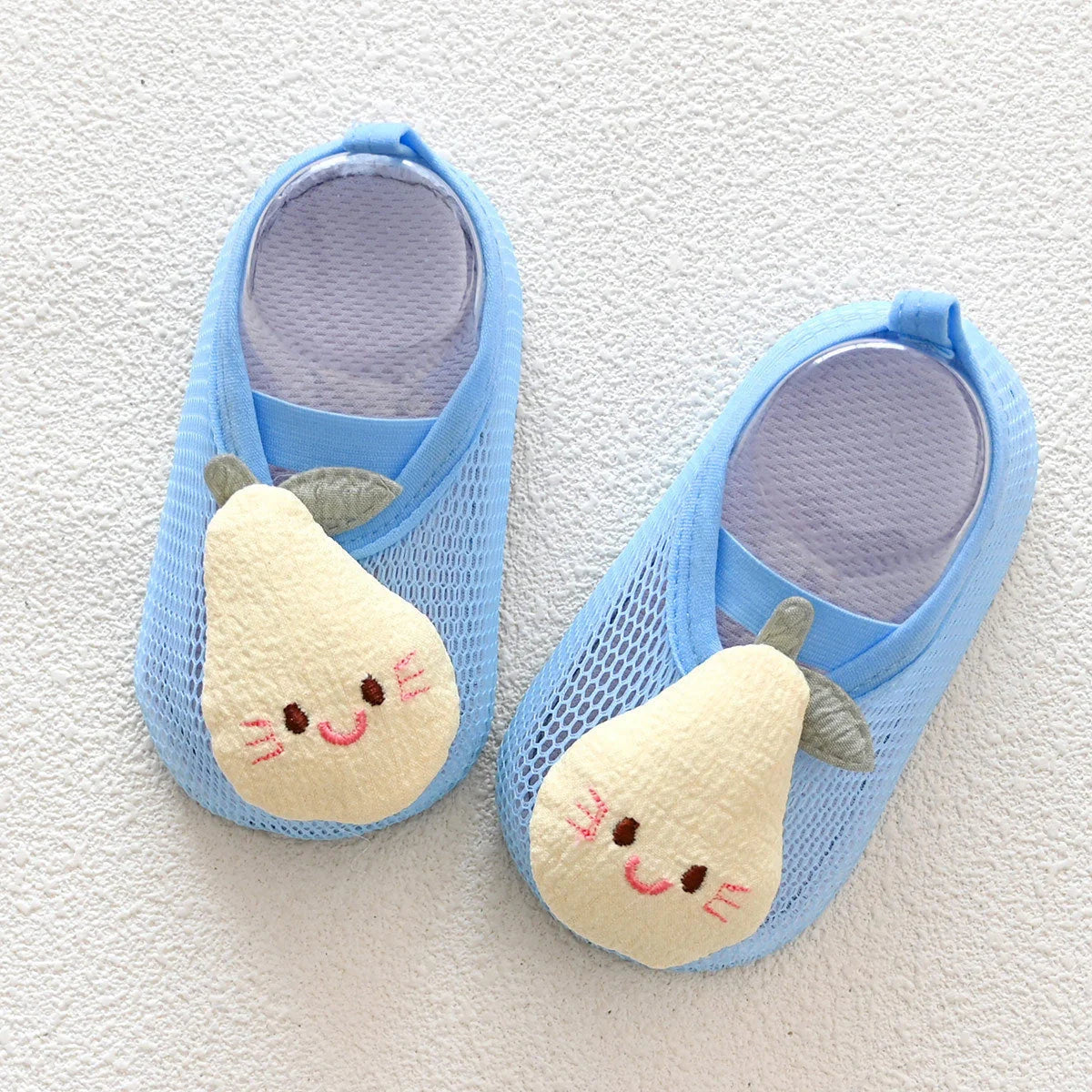 Non-slip baby shoes and socks with cartoon designs for infants and toddlers