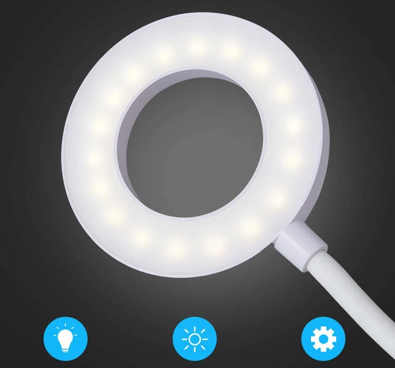 LED folding table lamp with adjustable color temperature for eye protection