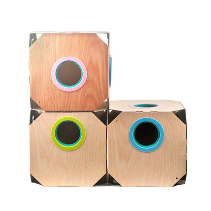 DIY multi-purpose cat hideaway box with cardboard construction and hair removal features