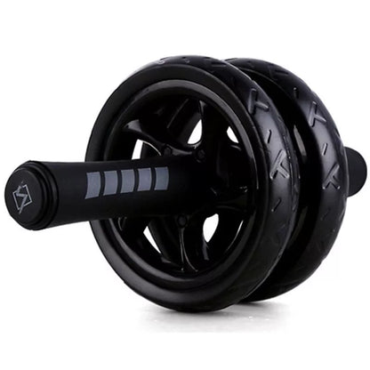 Silent Two-Wheeled Abdominal Wheel with black EVA wheels and foam handles