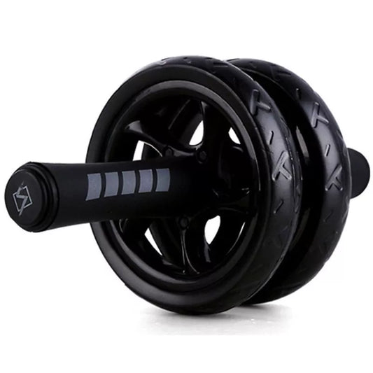 Silent Two-Wheeled Abdominal Wheel with black EVA wheels and foam handles
